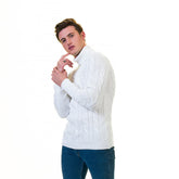 White European Wool Luxury Zippered With Sweater Jacket Warm Winter Tailor Fit